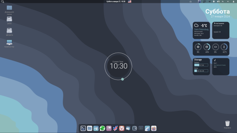 Linux Mint Cinnamon (Nord Color Theme)